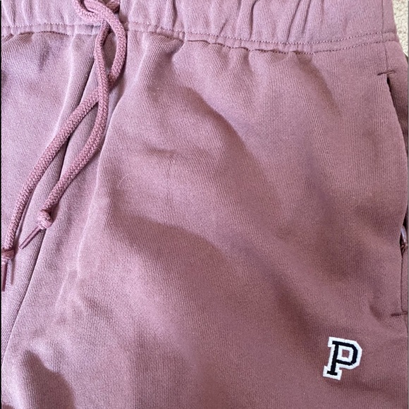 Vs pink campus joggers off shoulder sweater slim fit collegiate pants Lg rare - Picture 13 of 14